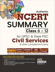 Disha Authentic NCERT Summary (Class 6 to 12) for UPSC